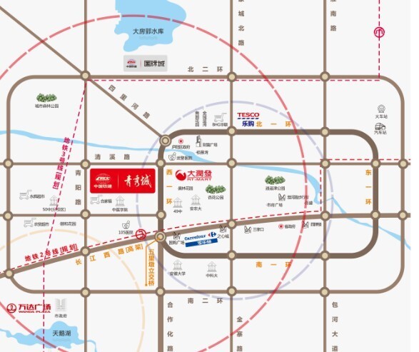 中国铁建青秀城 交通图