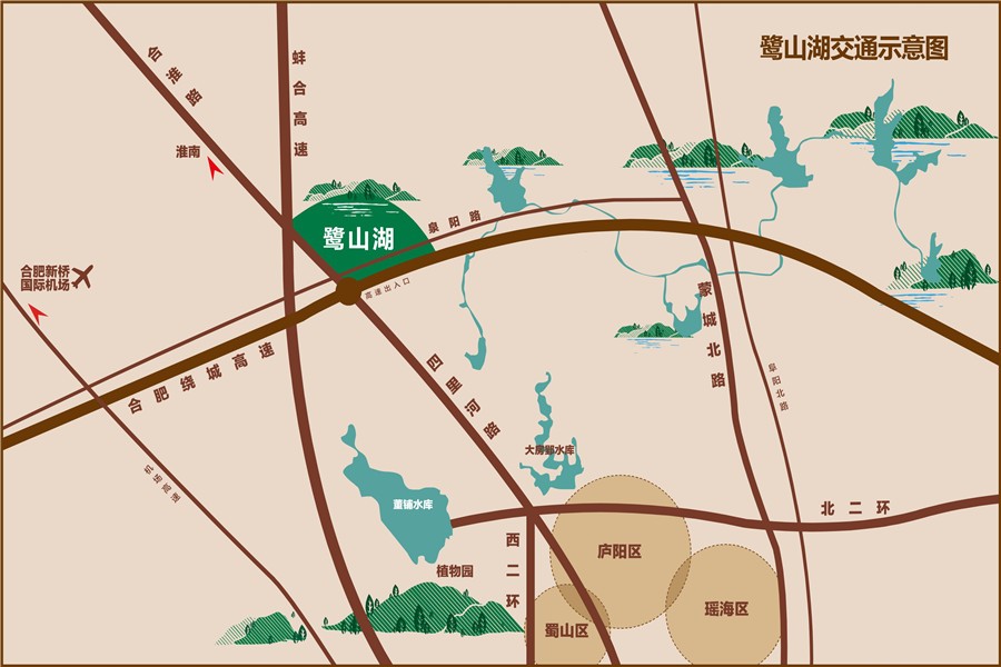 鹭山湖·铜雀台 交通图