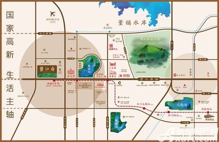 望江台 交通图